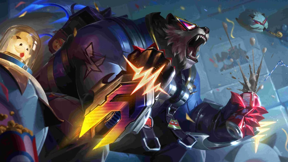 Splash art for the Worlds Volibear skin in Wild Rift