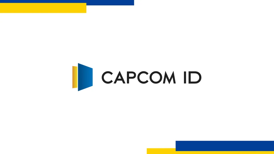 CAPCOM ID logo with yellow and blue stripes on a white background