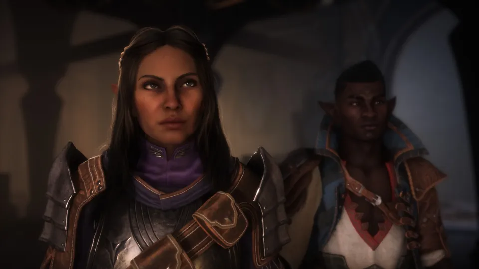 Rook and a companion in Dragon Age: The Veilguard, BioWare's last released game