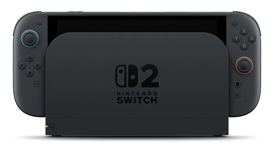 Nintendo Switch 2 in its dock