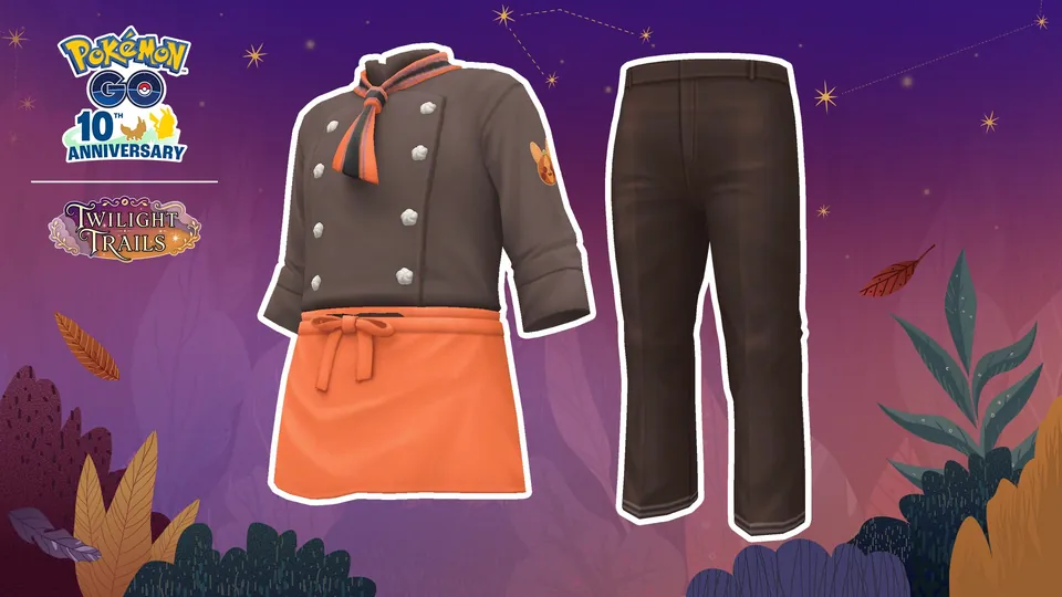 Patissier Top with an orange apron and dark Patissier Pants, avatar rewards in the Halloween 2026 GO Pass Deluxe