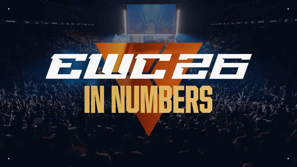 EWC 26 in Numbers title over an arena crowd facing a lit stage
