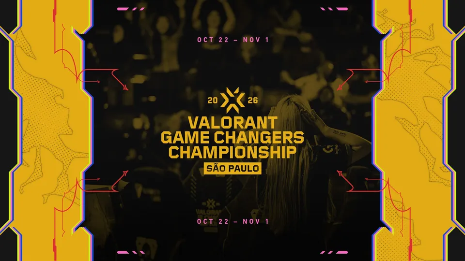 Key art for the Valorant Game Changers Championship 2026 in São Paulo, Oct. 22 to Nov. 1