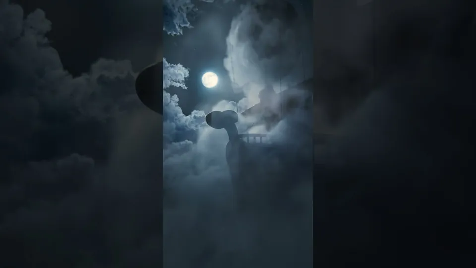A ship with a sheep's head on its bow sails through dark clouds under a full moon in Epic's Fortnite teaser