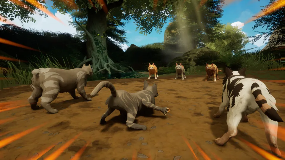 A scene from Warrior Cats: Clans of the Forest