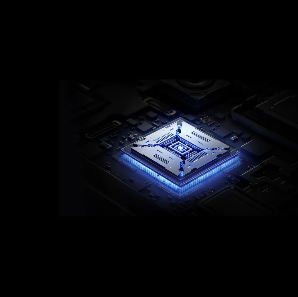 A glowing chip render from OnePlus's OnePlus 16 product page