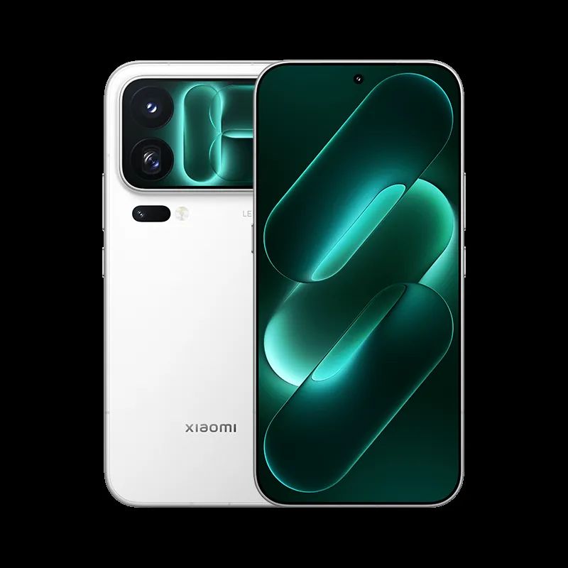 The Xiaomi 18 Pro in white, back and front