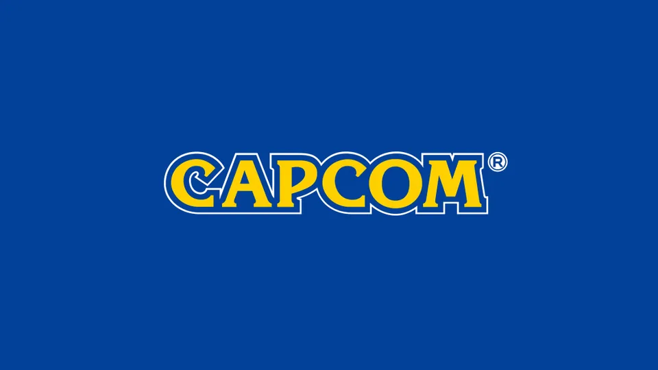 Capcom logo in yellow and red letters on a blue background
