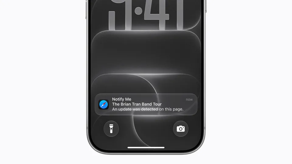 An iPhone Lock Screen showing a Safari website change alert in iOS 27