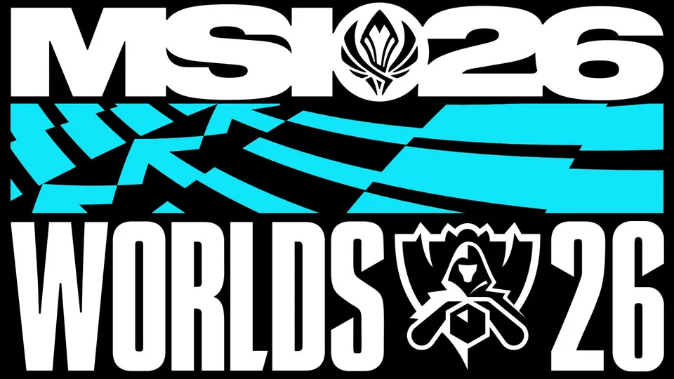 A LoL Esports graphic listing Twitch subscription perks for Worlds 2026, including chat emotes, channel badges and ad-free viewing