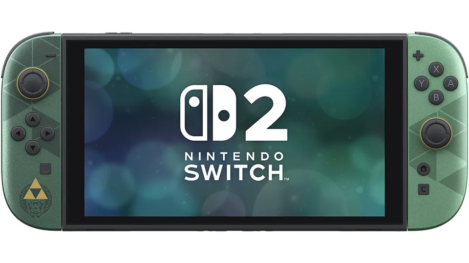 The Zelda 40th Anniversary Edition Switch 2 in handheld mode
