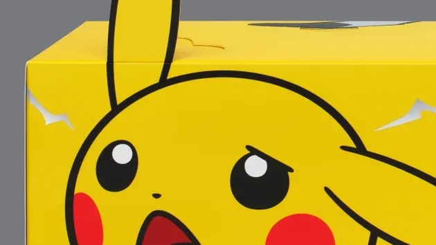 Yellow Pokémon Beats Pill box with Pikachu's face and ears