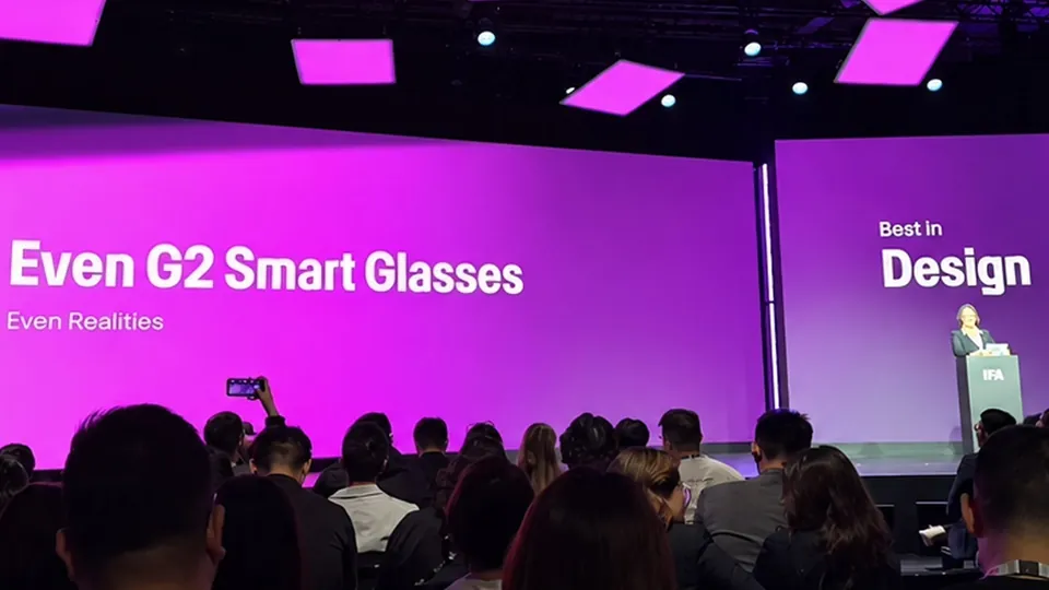 Even G2 Smart Glasses named Best in Design on stage at the 2026 IFA Innovation Awards in Berlin