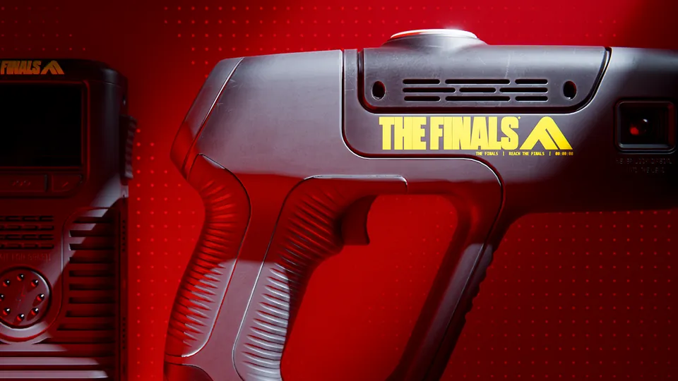 Two handheld gadgets with THE FINALS logo on a red background, shown with The Infiltrator Playstyle