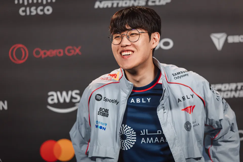 Oner of T1 smiles at the MSI 2026 Asset Day in Daejeon, South Korea
