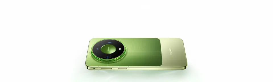 Huawei's banner for its Oct. 1 Mate 90 series launch event, with a green phone lying on its back