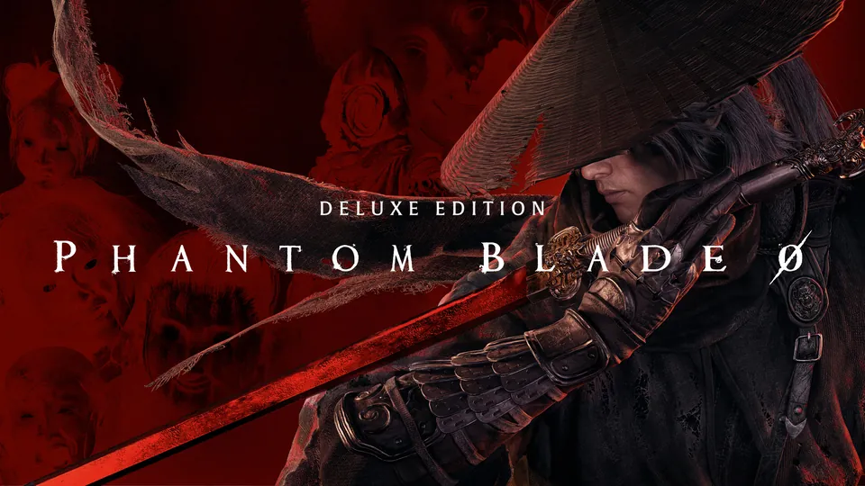 Phantom Blade Zero Deluxe Edition key art with Soul in a straw hat against a red background.