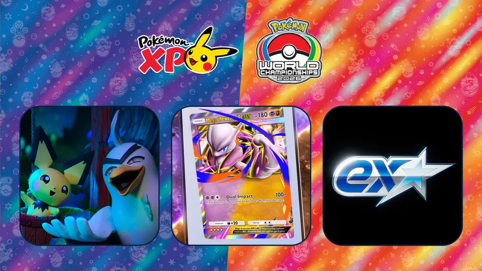 PokémonXP and 2026 Pokémon World Championships artwork with new card and app teasers