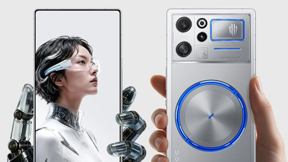 Red Magic's China reservation poster for the 12 Pro+, showing the phone's front and back and the Oct. 15 launch time