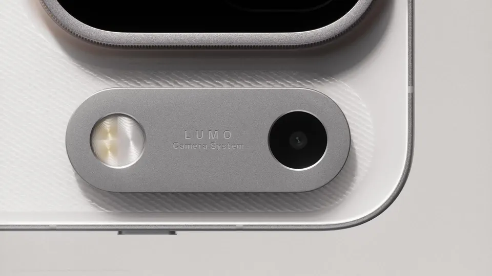 Close-up of the Find X10 Pro Max LUMO camera island with its flash and True Color Camera