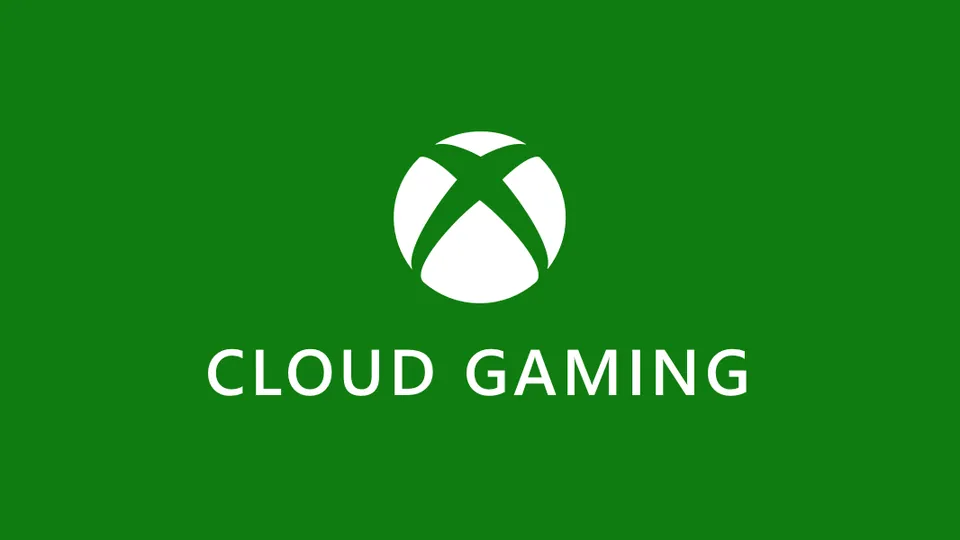 White Xbox logo above the words Cloud Gaming on a green background