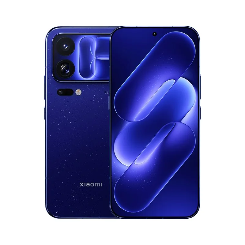 The Xiaomi 18 Pro Max in Galaxy Blue, back and front