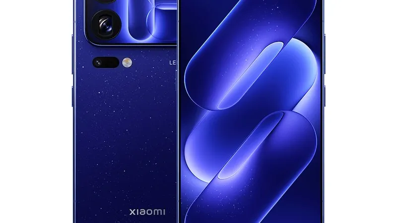 The Xiaomi 18 Pro Max in Galaxy Blue, back and front