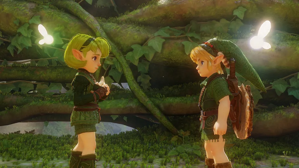 Young Link and Saria in Kokiri Forest