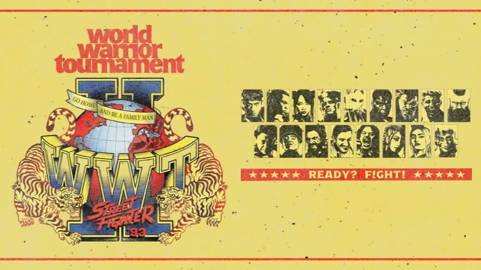 Street Fighter movie key art with a World Warrior Tournament '93 crest and portraits of the film's fighters
